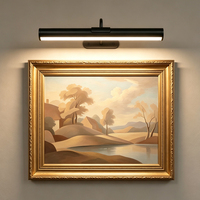 Lampe murale LED moderne noire mate rechargeable sans fil pour galerie d'art, intensité réglable, pour hôtel (vente en gros)