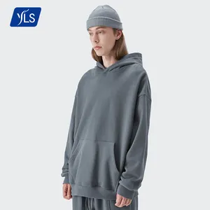 YLS New Product 460Gsm French Terry 100% Organic Cotton Custom Embroidered Thick Men Blank Matching Hoodie