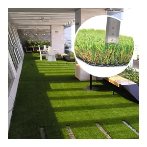 Tikar Rumput Sintetis Luar Ruangan, 20Mm, 25Mm, 30Mm, 35Mm, 40Mm, Karpet Rumput Sintetis Outdoor untuk Dekorasi