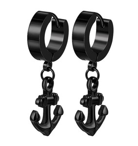 Boucles d'oreilles en acier inoxydable pour homme, bijoux avec ancre, boucles d'oreilles masculines, 2020 - Product Image 1