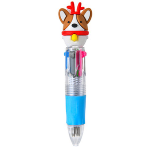 क्रॉस-बॉर्डर क्रिसमस रचनात्मक प्यारा कार्टून चार-रंग मिनी प्लास्टिक बॉलपॉइंट पेन प्रचार छात्र स्टेशनरी उपहार पुरस्कार - Product Image 5