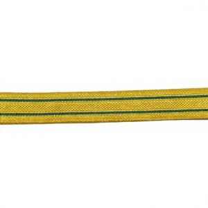 Cordones Trenzados de Mylar Dorado de 25mm con 2 Tiras Verdes, Tamaño Personalizado, Ecológicos, para Coser a Mano, Manualidades, Decoración Textil del Hogar y Adornos de Prendas - Product Image 2