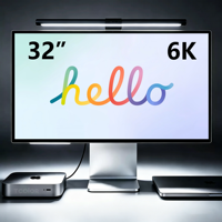 TCOLOR Monitor 6K 10-Bit 60Hz Monitor IPS-Bildschirm 6K Monitor 32 Zoll Studio-Display-Monitor 100% sRGB HDR600 mit Halterung