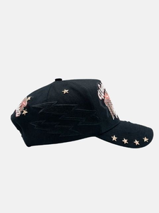 Casquette de baseball brodée de strass de haute qualité, 5 panneaux structurés, style gothique streetwear, casquettes de <span class=keywords><strong>sport</strong></span> en strass - Product Image 4