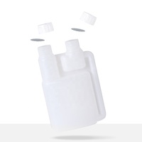 Doseur Hdpe bouteille de mesure à Double col en plastique, bouteille de mesure à Double chambre en plastique pour laboratoire