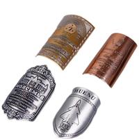 Haute qualité en gros Offre Spéciale bouteille de vin étiquette en métal feuille d'aluminium en relief 3D autocollant personnalisé étiquette en métal autocollant