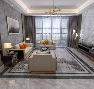 आधुनिक 1 + 2 + 3 भव्य मखमली लिविंग रूम सोफा इतालवी लक्जरी सोफे सेट डिजाइन - Product Image 2