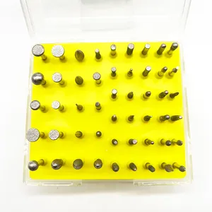 GuHua 50pcs 3.1mm 생크 마이크로 전기도금 다이아몬드 그라인딩 바늘 연마 도구 비트 버 헤드