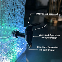 Station de boissons en acrylique LED avec logo personnalisé, seau à glace lumineux rechargeable pour pub, boîte de nuit, location pour fêtes