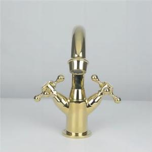 Đồng thau lưu vực chia một lỗ vòi nước xử lý đồng thau cổ vàng đồng thau lưu vực vòi vòi nước vòi nước cửa hàng nước - Product Image 6