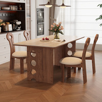 Ensembles de salle à manger ovales de luxe en bois massif, style Mid-Century Modern, 4/6 places, mobilier complet pour cuisine et maison