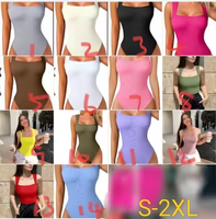 Body Chic Sans Manches Côtelé pour Femme Tendance Style Européen et Américain Printemps Été Automne Uni Vintage