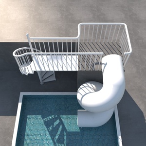 <span class=keywords><strong>Escalier</strong></span> en colimaçon en acier inoxydable avec <span class=keywords><strong>toboggan</strong></span> pour enfants, personnalisé, pour jardin, maison, duplex, préfabriqué, extérieur, <span class=keywords><strong>piscine</strong></span> - Product Image 4