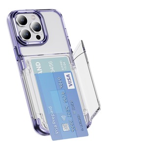 Custodia Trasparente con Porta Carte a Ribalta per <span class=keywords><strong>iPhone</strong></span> 17 Pro Max, <span class=keywords><strong>Cover</strong></span> Protettiva con Inserimento Carte e Funzione <span class=keywords><strong>Portafoglio</strong></span> - Product Image 1