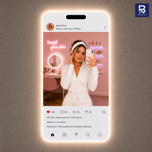 Espejo LED Creativo con Forma de Teléfono Inteligente, Estilo Instagram, Retroiluminado, para Salón de Belleza, Decoración de Boutique, Venta al Por Mayor - Product Image 1