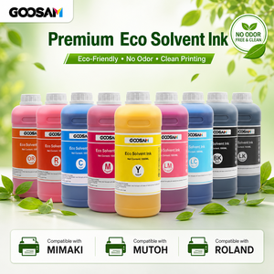 Tinta Eco Solvente Compatible de Alta Calidad GOOSAM de 1000 ml para Impresoras Roland, Mutoh, Mimaki, Impresión de Pancartas y Flex - Product Image 1