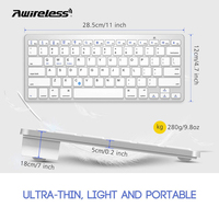 Clavier personnalisé russe anglais Bluetooth nordique mini clavier arabe Azerty clavier sans fil à profil bas