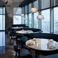 Hotel-Möbellieferant Kommerzielle Moderne Sektionale Sofa-Sitzgruppe Halbrunde Kreisförmige Essens-Sitzgruppe Restaurant-Sitzgruppen-Sets