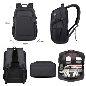 Custom Logo Business <strong>Laptop</strong> <strong>Backpack</strong> 15.6 Inch Waterproof Travel Bag USB Charging Port Ryanair OK Urban Daily Leisure Office OEM - Product Image 4