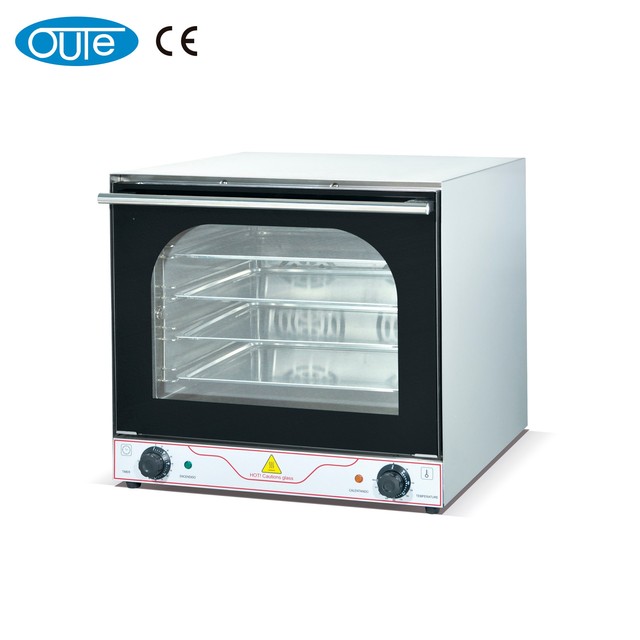 OUTE Full Size Heavy Duty Commercial Electric Convection Oven 2600W Stainless Steel 4 Shelves Steam Feature Overheat Bakery