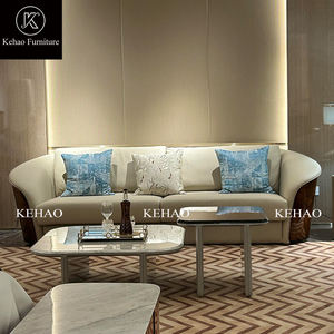 Haute qualité <span class=keywords><strong>Kingswood</strong></span> cher grand rembourrage moderne luxe véritable canapé en cuir Napa ensemble bois et cuir canapé - Product Image 1