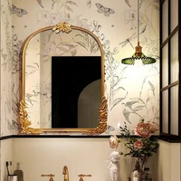 Vente en gros d'usine d'or fourniture design décorer 3 couleurs diamant écrasé meubles miroirs décor salon miroir mural