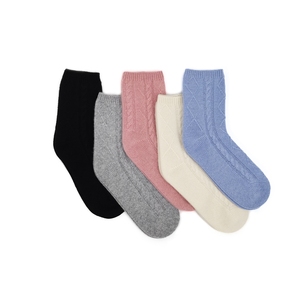 Custom Women Cashmere <strong>Socks</strong> Cable Knitted Cashmere <strong>100</strong> <strong>Wool</strong> <strong>Socks</strong> Winter Warm Soft <strong>100</strong>% Cashmere <strong>Socks</strong> - Product Image 3