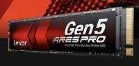 Lexar Ares Pro PCIe5.0x4 M.2 2280 NVMe Internal SSD 14000MB/s Supercharge AI Workflows untuk PC Desktop