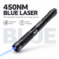 Modulo Laser Blu ZhonNa 450nm, Puntatore Ricaricabile USB, Attrezzatura Laser per Esterni, Parti di Sicurezza, Avvertimento: Non Mirare mai il Laser negli Occhi