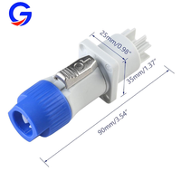 Connecteur Powercon adapté aux fiches Powercon, connecteur AC femelle vers mâle, prise d'alimentation pour haut-parleur, connecteur d'affichage LED