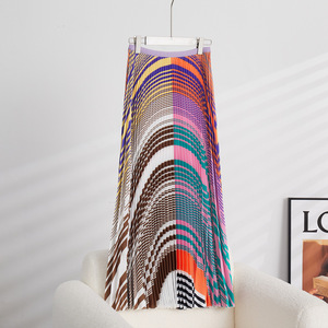 Jupe plissée Miyake haut de gamme, collection été 2026, colorée, taille haute, évasée, longue, pour le quotidien – Vente en gros de vêtements - Product Image 1