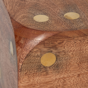 Cubo in Legno Decorativo con Intarsi in Metallo, Figurina Moderna per Bagno, Ufficio, Soggiorno, Decorazione per Mensole - Product Image 4