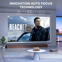 Nouveau mini projecteur tendance avec batterie intégrée de 12000 mAh, Android 14, 5500 lumens, support avancé, projecteur de films portable 720P