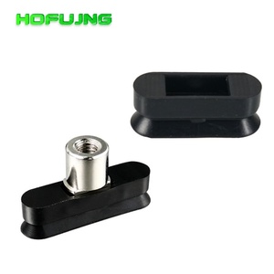 8x20B Double Hole Oval Vacuum Suction Cups White/Black Clear Silicone <b>Rubber</b> for Open Bag Packaging <b>Machine</b> - Product Image 1