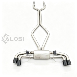 Système d'échappement cat-back haute performance en acier inoxydable SS304 avec soupapes pour <span class=keywords><strong>Alfa</strong></span> <span class=keywords><strong>Romeo</strong></span> Giulia <span class=keywords><strong>Stelvio</strong></span> 2.9T <span class=keywords><strong>V6</strong></span>, son racing - Product Image 4