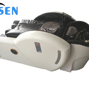เก้าอี้นวดสระผมไฟฟ้า KISEN รุ่นโมเดิร์น สีขาวดำ แบบเต็มตัว 4D พร้อมอ่างล้างผม - Product Image 3