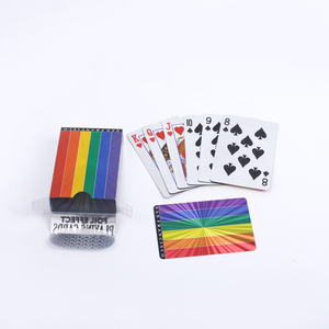 Cartas de póquer de papel de aluminio de San <span class=keywords><strong>Francisco</strong></span> de color arcoíris, parte delantera y trasera, ambos lados, fabricante de naipes de PVC impresos personalizados - Product Image 3