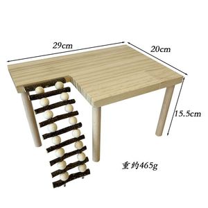 أسوار خشبية صلبة ، أسوار شجيرة ، أفرع تفاح طبيعية ، سلم تسلق ، مجموعة ألعاب لطحن أثاث منازل الحيوانات الأليفة - Product Image 6