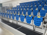 Système de sièges télescopiques rétractables pour gymnases, tribunes manuelles pour salles de sport
