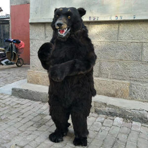 Modèle d'ours noir imité <span class=keywords><strong>de</strong></span> grande taille Décorations <span class=keywords><strong>de</strong></span> Noël Animal <span class=keywords><strong>de</strong></span> simulation <span class=keywords><strong>de</strong></span> <span class=keywords><strong>marche</strong></span> debout pour appel festif - Product Image 3