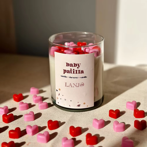 Romantic Valentine's Day Custom Soy Wax <b>Round</b> Scented <b>Candles</b> Aromatherapy Novelties LANJO with Hearts - Product Image 4