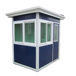 Low Cost Bullet Proof Anti-skid Steel Plate Prefabricated Sentry House Frame Mobile Food Kiosk For Sale