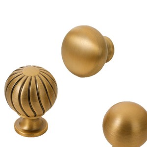 Gagang Bulat Minimalis Modern Bergaya Prancis dari Paduan Seng dengan Lapisan Perunggu Antik untuk Pintu Lemari, Laci, dan Kabinet - Product Image 5