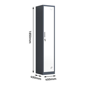 Armario de Acero de Una Puerta para el Hogar <span class=keywords><strong>con</strong></span> Múltiples Niveles, Armario de Almacenamiento Simple <span class=keywords><strong>con</strong></span> Cerradura, Fácil de Usar en el Gimnasio o <span class=keywords><strong>Baño</strong></span> - Product Image 3