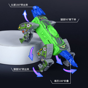 Juguete de Dinosaurio Transformable con Giroscopio, Robot de Plástico, Vehículo, para Niños de 7 a 12 Años, Juego Giratorio para Aliviar el Estrés - Product Image 2