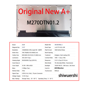 Écran LCD d'origine neuf A+ 27 pouces M270DTN01.3 M270DTN01.5 M270DTN01.1 M270DTN01.2 M270DTN01.8 M270DTR01.0 M270DTR01.1 M270DTR01.2 - Product Image 3
