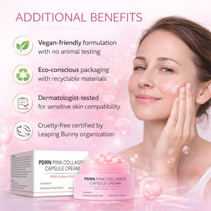 Crème en Capsules Infusée au Collagène PDRN 50ml – Crème Visage Nourrissante et Éclaircissante pour la Réparation de la Peau, Adaptée à Tous les Types de Peau - Product Image 2