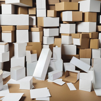 Faible MOQ, boîte en papier pliante de petite taille de 350 g, boîte en papier cadeau blanche, boîte en papier cartonné blanc à bon prix