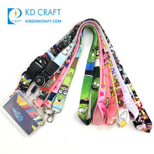 Muestra gratis de teléfono celular separable titular de la tarjeta de identificación correa para el cuello tinte sublimación impreso anime <span class=keywords><strong>Rosa</strong></span> Cordón de poliéster con logotipo personalizado - Product Image 2
