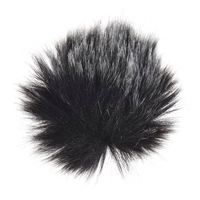 Funda de microfono de piel sintética de 1 cm para exteriores, protector contra el viento, mini parabrisas para micrófono de solapa Lavalier